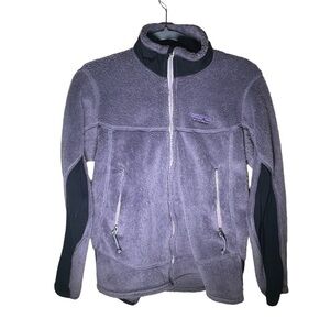 Vintage Patagonia Regulator Fleece Jacket Womens Size Large Purple Made USA